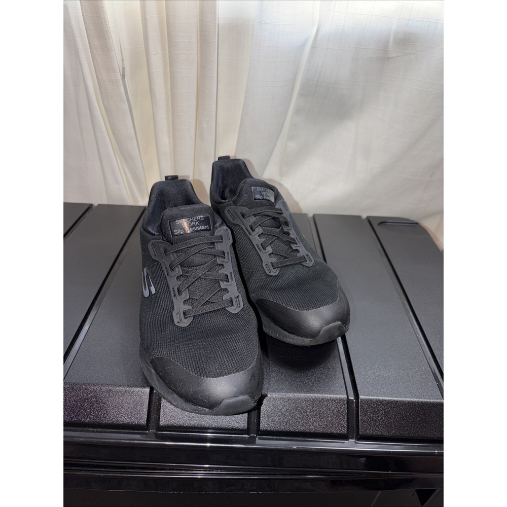 Women's Skechers Squad Food Service Slip Resistant Work Shoes Black Size 8-